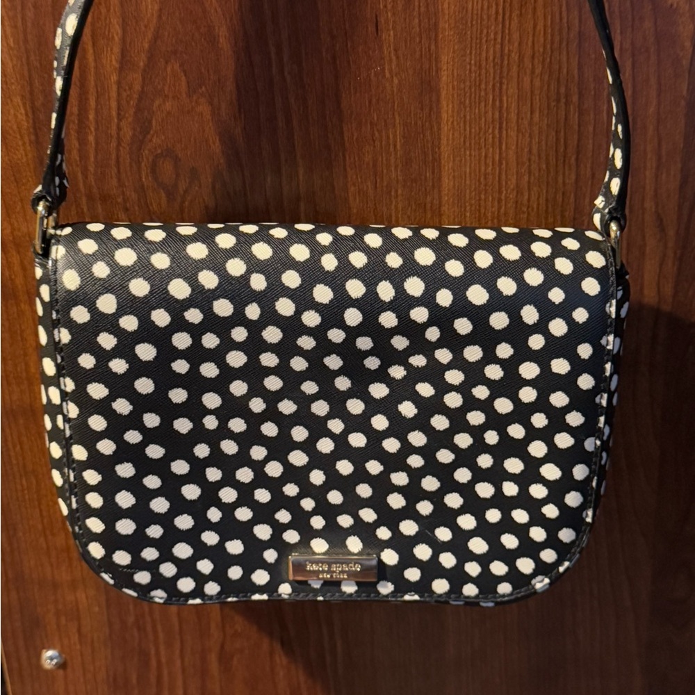 Kate Spade Black and White Dotted Shoulder Bag